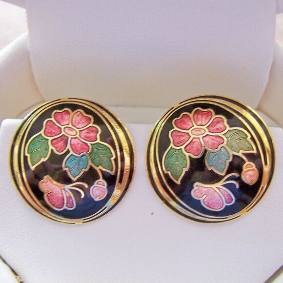 Vintage Talbots Goldtone Bangle Bracelet and Clip on Earrings Set - Picture 2 of 2